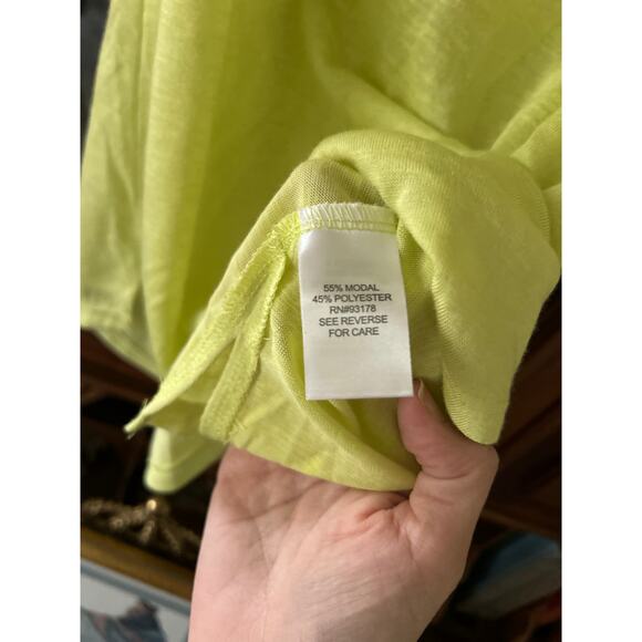 Workshop Republic Clothing Women's Top Sleeveless Modal Size S Lime green NWT - Picture 2 of 6